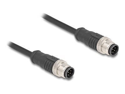 M12 Cable A-coded 8 pin male to male PVC, M12 Cable A-coded 8 pin male to male PVC 80808