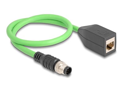 M12 Cable A-coded 8 pin male to RJ45 fem, M12 Cable A-coded 8 pin male to RJ45 fem 60570