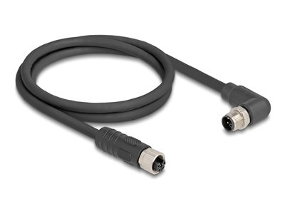 M12 Cable L-coded 4 pin male right angle, M12 Cable L-coded 4 pin male right angle 80528