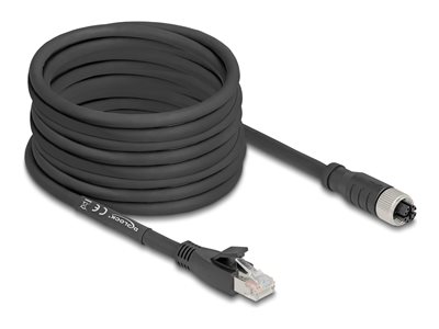 M12 Cable X-coded 8 pin female to RJ45 p, M12 Cable X-coded 8 pin female to RJ45 p 80595