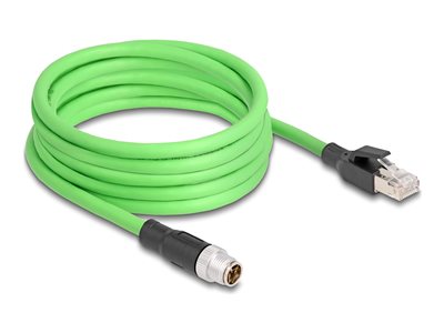 M12 Cable X-coded 8 pin male to RJ45 mal, M12 Cable X-coded 8 pin male to RJ45 mal 80444