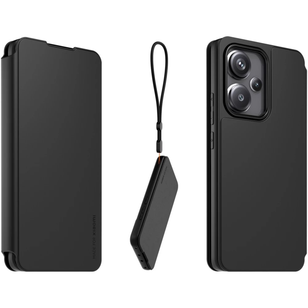 Made for Xiaomi Book Pouzdro s Poutkem pro Xiaomi Redmi Note 13 Pro+ 5G Black 3662515058258
