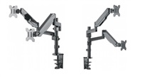 Manhattan Dual Mount, Two gas-spring jointed arms, for two 17" to 32" monitors 461597