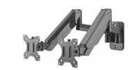 Manhattan Dual Wall Mount, Two gas-spring jointed arms, for two 17" to 32" monitors 461627