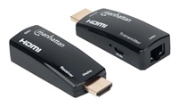 MANHATTAN HDMI Extender by Single Cat5e/6 up to 60m, Black, Retail Box 207539