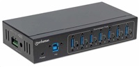 Manhattan hub, 7-portů, USB 3.0 Type-A, černá 164405
