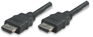 Manhattan kábel, AV, HDMI /w Ethernet(1.4), M/M, 15m, čierny, plast 323260