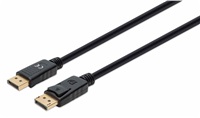 Manhattan kabel DisplayPort 1.4, DisplayPort Male na Male, 3m, černá 355582