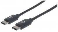 MANHATTAN kabel Hi-Speed USB-C, Type-C Male to Type-C Male, 3m, černý 354882