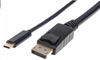 Manhattan Kábel k monitoru USB-C --> DisplayPort adaptér DP 4K M/M čierny 2m 152464
