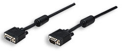 Manhattan kábel, monitorový, SVGA M/F predlžovací, 3m, ferrite, čierny, plast 317740