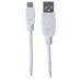 MANHATTAN Kabel propojovací USB 2.0 A Male / Micro-B Male, 1.8 m, bílý