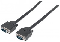 MANHATTAN kabel SVGA k monitoru, HD15 Male / HD15 Male, 15m, Black 313629