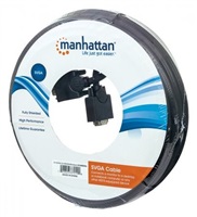 MANHATTAN kabel SVGA k monitoru s feritovými jádry, HD15 Male / HD15 Male, 20m, Black 372190