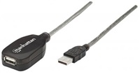 MANHATTAN Kabel USB 2.0 A-A aktivní prodlužovací 5m, Daisy-Chainable 519779