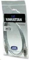 MANHATTAN Kabel USB 2.0 A-B propojovací 1,8m (stříbrný)
