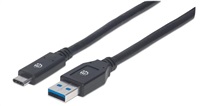 Manhattan Kábel USB-C 3.1 Gen1, USB C/USB A M/M 3m čierny 354981