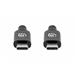 MANHATTAN Kabel USB-C Male to Male, USB 3.2 Gen 2 Type-C Active Device Cable, 3m, pozlacené koncovky, černá 355964
