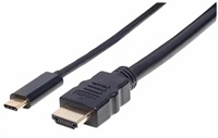 Manhattan kabel USB-C na HDMI, 2m, černá 151764