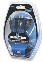 MANHATTAN převodník z USB na 2x sériový port (USB AM/DB9M(2), RS232) 174947