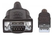 MANHATTAN Převodník z USB na sériový port (FTDI FT232RL Chip, 45cm) 151856