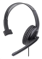 MANHATTAN Sluchátka s mikrofonem Mono USB Headset, černá 179874