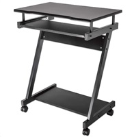 MANHATTAN stůl, s výsuvnou přihrádkou na klávesnici, černá 207935