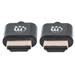 MANHATTAN Ultra-thin High Speed HDMI Cable with Ethernet, HEC, ARC, 3D, 4K, HDMI Male to Male, Shielded, Black, 0 394406