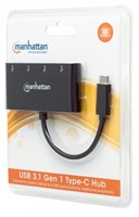 MANHATTAN USB 3.1 Gen 1 Type-C Hub, 4 Type-A Ports, Bus Power 162746
