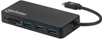 MANHATTAN USB-C Hub 3-port USB 3.2 Gen 1 Hub se čtečkou karet 164948