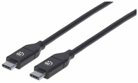 Manhattan USB-C kabel, USB 2.0, Male na Male, 480 Mbps, 5 A, 2m, černá 355247