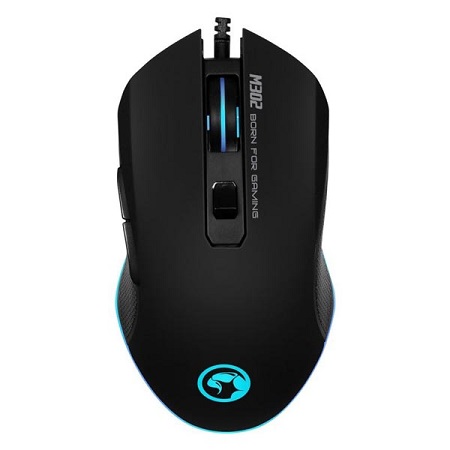 Marvo Myš M302, 3200DPI, optika, 6tl., 1 koliesko, drôtová (USB), čierna, herná, podsvietená MMMWE02UGB00