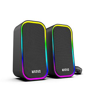 Marvo reproduktory HAVOC 20BK, 6W, čierne, podsvietené SG-285 BK