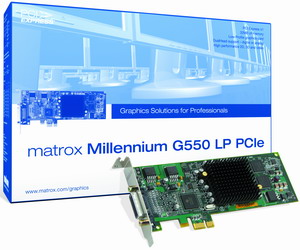 MATROX Millennium G550 PCI-Express, Low Profile, 32MB DDR, DualHead G55-MDDE32LPDF