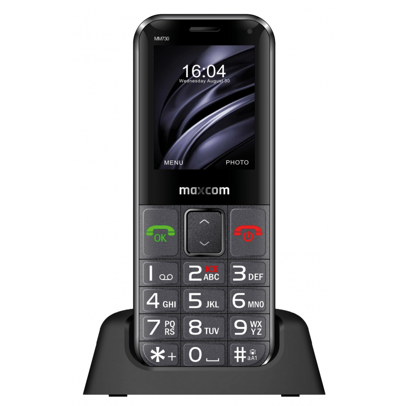 MAXCOM MM730, Telefón pre seniorov, čierny