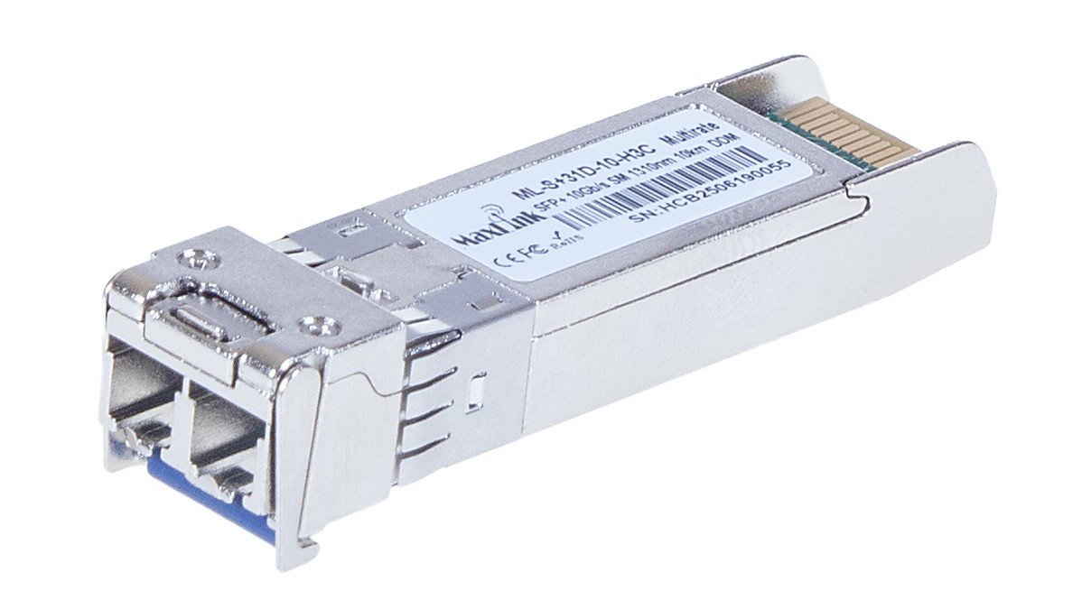 MaxLink 10G SFP+ optický HP modul, SM, 1310nm, 10km, 2x LC konektor, DDM, H3C kompatibilní ML-S+31D-10-H3C