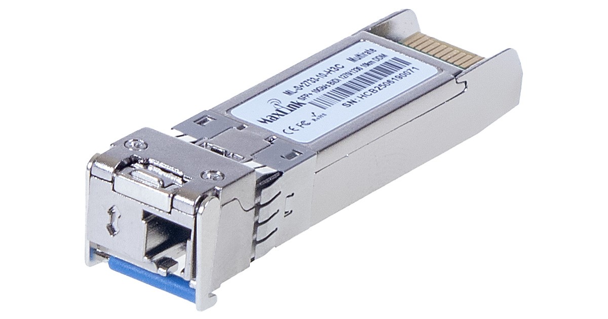 MaxLink 10G SFP+ optický HP modul, WDM(BiDi), SM, Tx 1270/Rx1330nm, 10km, 1x LC konektor, DDM, H3C ML-S+2733-10-H3C