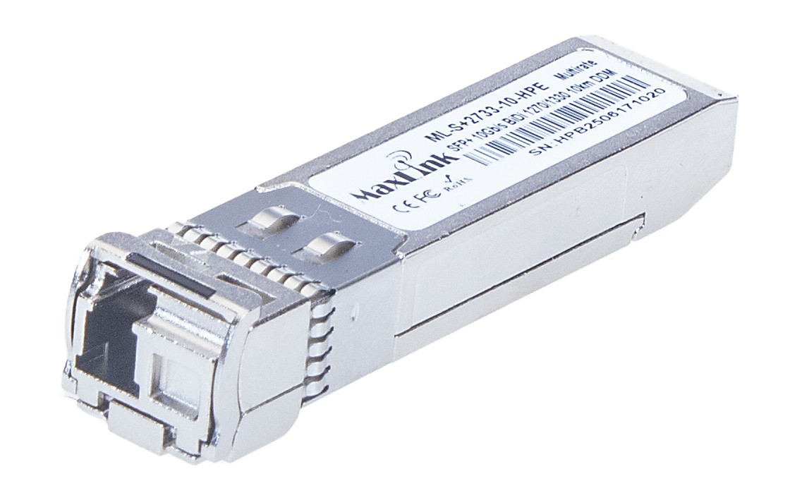 MaxLink 10G SFP+ optický HP modul, WDM(BiDi), SM, Tx 1270/Rx1330nm, 10km, 1x LC konektor, DDM, HPE ML-S+2733-10-HPE