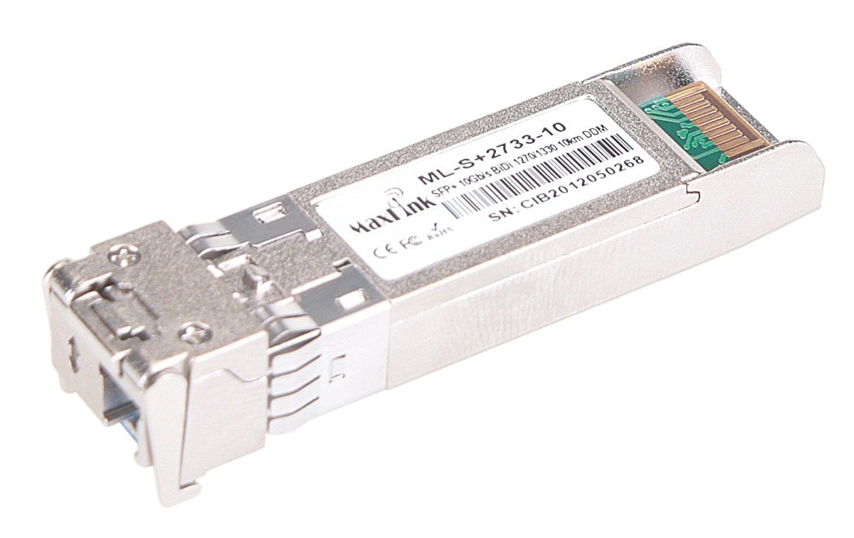 MaxLink 10G SFP+ optický modul, WDM(BiDi), SM, Tx 1270/Rx1330nm, 10km, 1x LC konektor, DDM ML-S+2733-10
