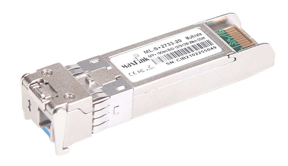 MaxLink 10G SFP+ optický modul, WDM(BiDi), SM, Tx 1270/Rx1330nm, 20km, 1x LC konektor, DDM ML-S+2733-20