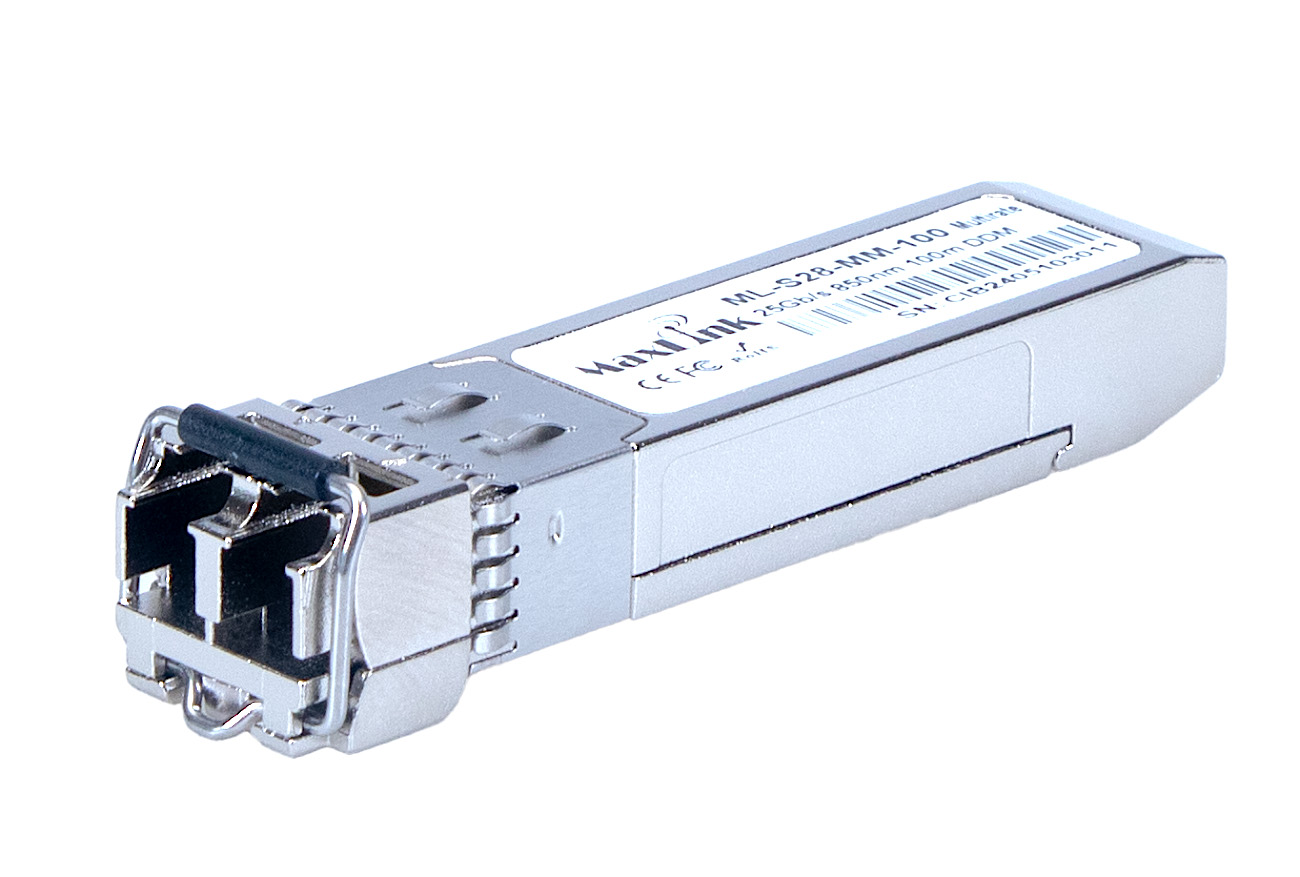 MaxLink 25G SFP28 optický modul, MM, 100m, 2x LC konektor, DDM ML-S28-MM-100