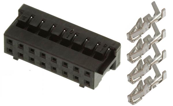 MEANWELL - DF11-16DS-2C-SET, PCB plug for MeanWell PSU LAD-360XU series