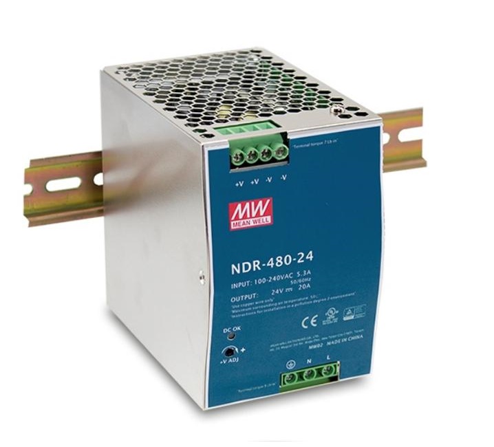 MEANWELL - NDR-480-48 - Průmyslový napájecí spínaný zdroj 48V 480W na DIN