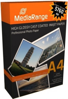 MediaRange fotopapír A4 lesklý MRINK103 4260057125927