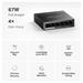 Mercusys MS106P 6xFE desktop switch 4xPoE+