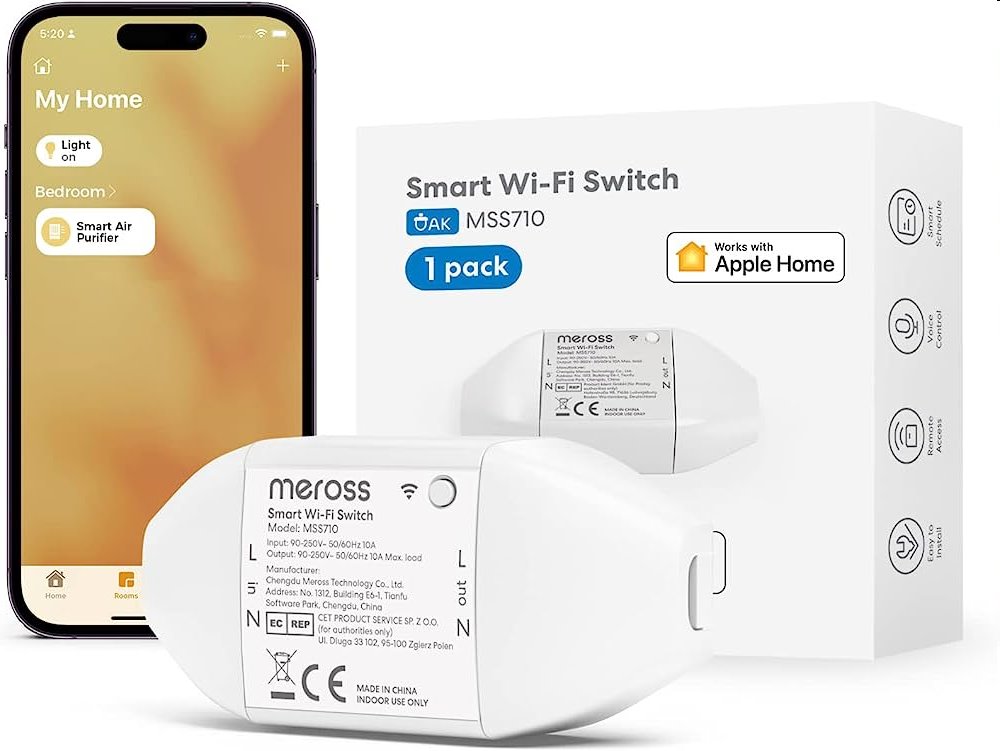 Meross Smart Wi-Fi prepínač MSS710HK(UN)