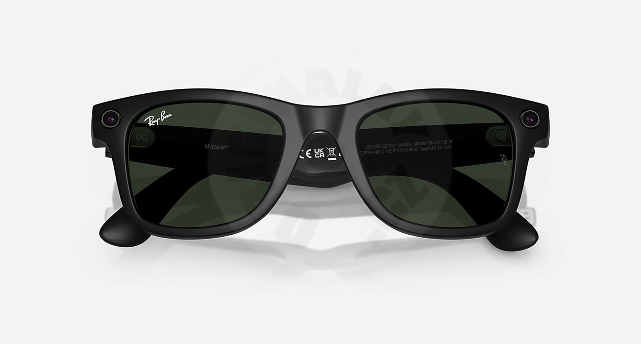 Meta Ray-Ban Gen1 Wayfarer - Matte Black/Clear to Graphite Green Transitions RW4008 601S1M50