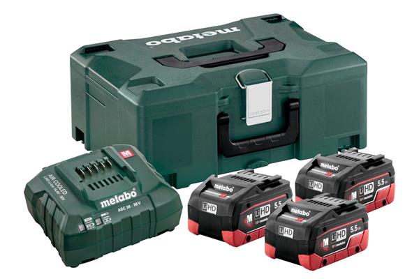 Metabo Basic-Set 3 x LiHD 5.5 Ah + MetaLoc 685069000
