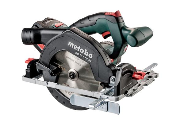 Metabo KS 18 LTX 57 akumulátorová ručná píla (2x5,2Ah, ASC 30-36, Metaloc) 601857700