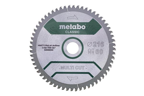 Metabo MultiCutClassic 216x30 60FZ/TZ 5°neg / B 628655000